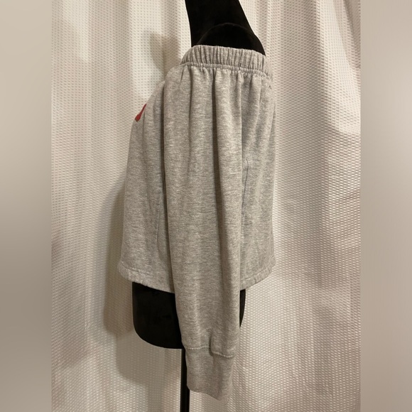 NBA Chicago Bulls Off-shoulder Long Sleeve Crop Top Size Large - Picture 2 of 8